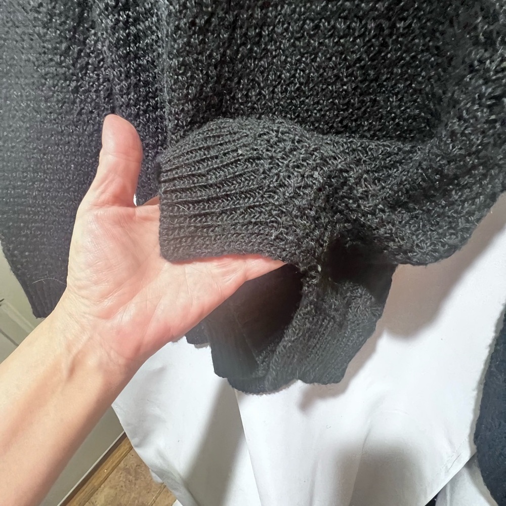 Lauren Ralph Lauren Cable Knit Turtleneck Sweater Large Black Wool Blend - Picture 5 of 5